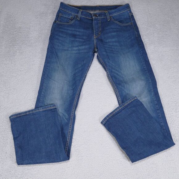 Levis 527 Jeans Men 30x32 Blue Bootcut Slim Fit Western Pants - Picture 1 of 16